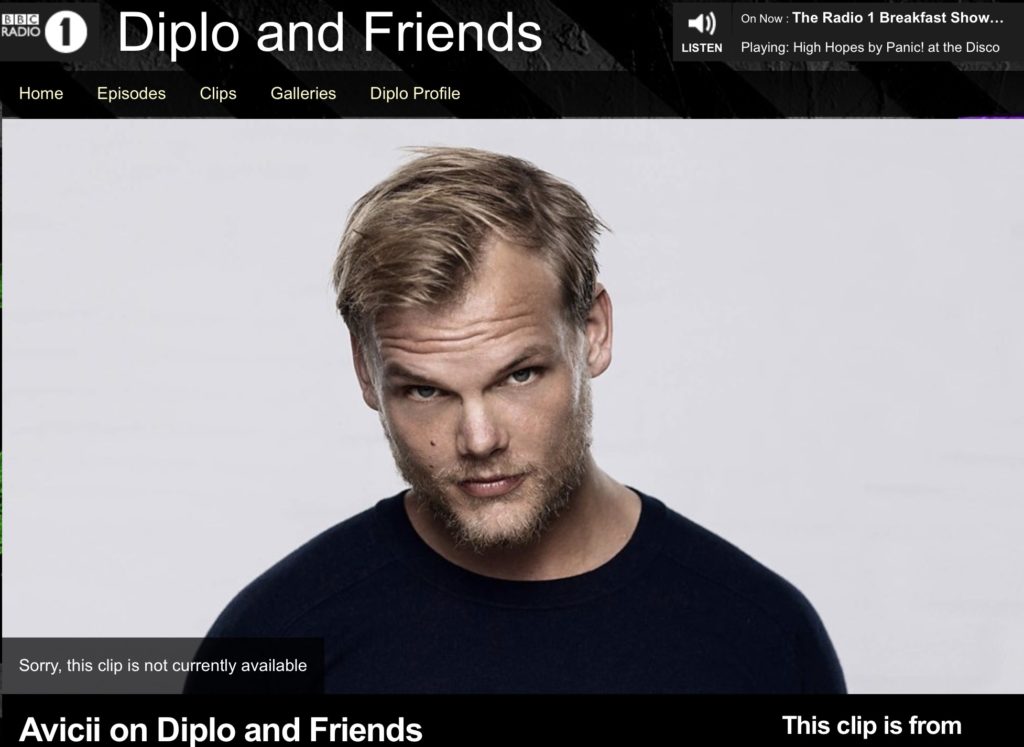 Aviciiが2013年にDiploのラジオ番組用に作ったミックスが素晴らしい
