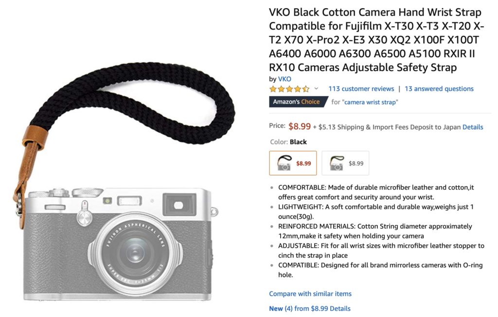 カメラ デジタルカメラ Fuji X100に最高に似合うVKOのストラップをレビュー – オガワダン.com